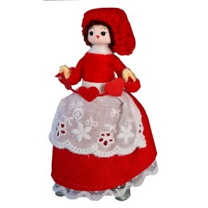 Anne Beate nissekone 2024 med hjerteguirlande.