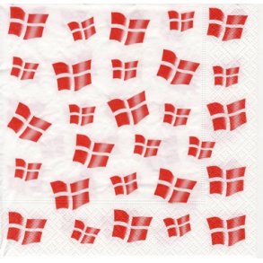 Dannebrog Servietter (Dansk flag)