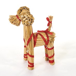 Halmbuk med bnd, naturfarvet  30.CM