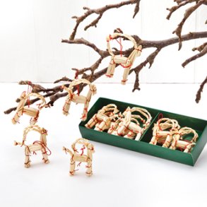 Halmbuk med rd snor  5CM, 12/SK